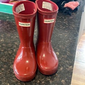 Toddler hunter boots in true red